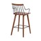 Armen Living Micah Walnut and Metal Modern 26" Counter Height Bar Stool LCMIBAWA26 - alternate 2